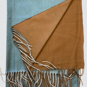 Rust Blue Woolen Scarf