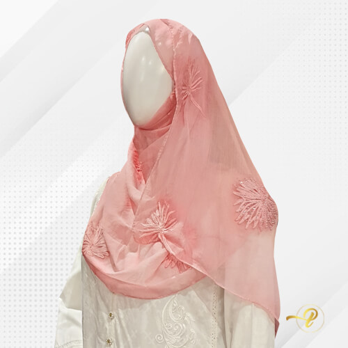 blush pink chiffon hijab