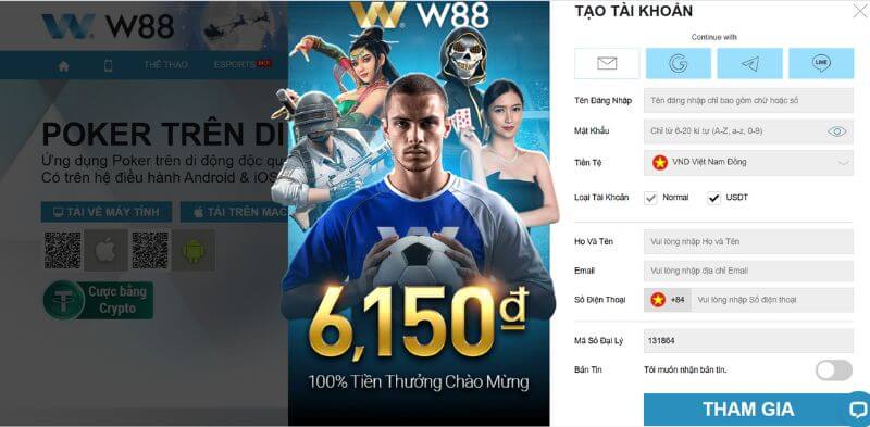 Cách đăng ký tài khoản tại w88 bogata nhanh nhất - Hướng dẫn chi tiết từng bước